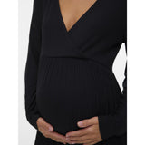 Mama;licious Black Mltrinity Tess Abk Ls Jrs Kjole 2F