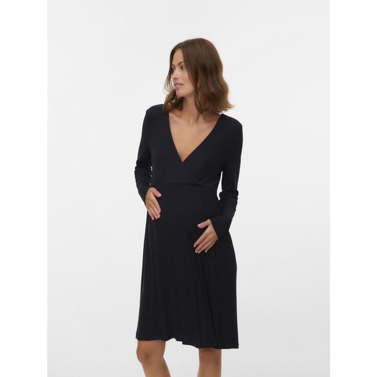 Mama;licious Black Mltrinity Tess Abk Ls Jrs Kjole 2F