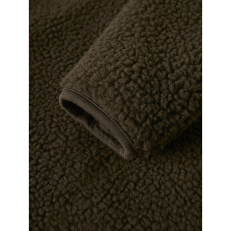 Lil'Atelier Dark Earth Nbnnalo Bia Loose Sherpa Jakke Lil