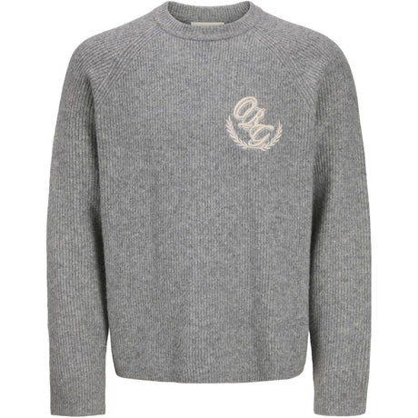 Jack & Jones Junior Light Grey Melange Jorfrederiksberg Strik Emb Cn Sn Jnr
