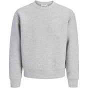 Jack & Jones Junior Light Grey Melange New Jcolegacy Sweat Scuba Crew Neck Jnr