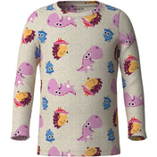 Name It Peyote Melange Nmfabesa Borste Ls Slim Top Dr