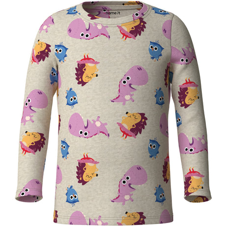 Name It Peyote Melange Nmfabesa Borste Ls Slim Top Dr