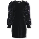 kids ONLY Black Kogconfidence L/S Sequins Kjole Jrs