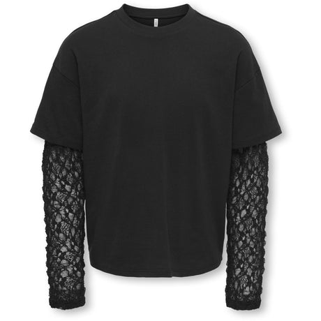 kids ONLY Black Black Lace Skirt Koglia L/S Lace Sleeve Tee Jrs