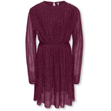 kids ONLY Rumba Red Silver Lurex Kogglam Ls Kjole Jrs