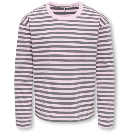 kids ONLY Parfait Pink Plum Kitten Kognicca Ls Rxl Y/D Striped Top Jrs