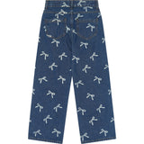 The New Medium Blue Denim AOP Tnvirginia Wide Fit Jeans