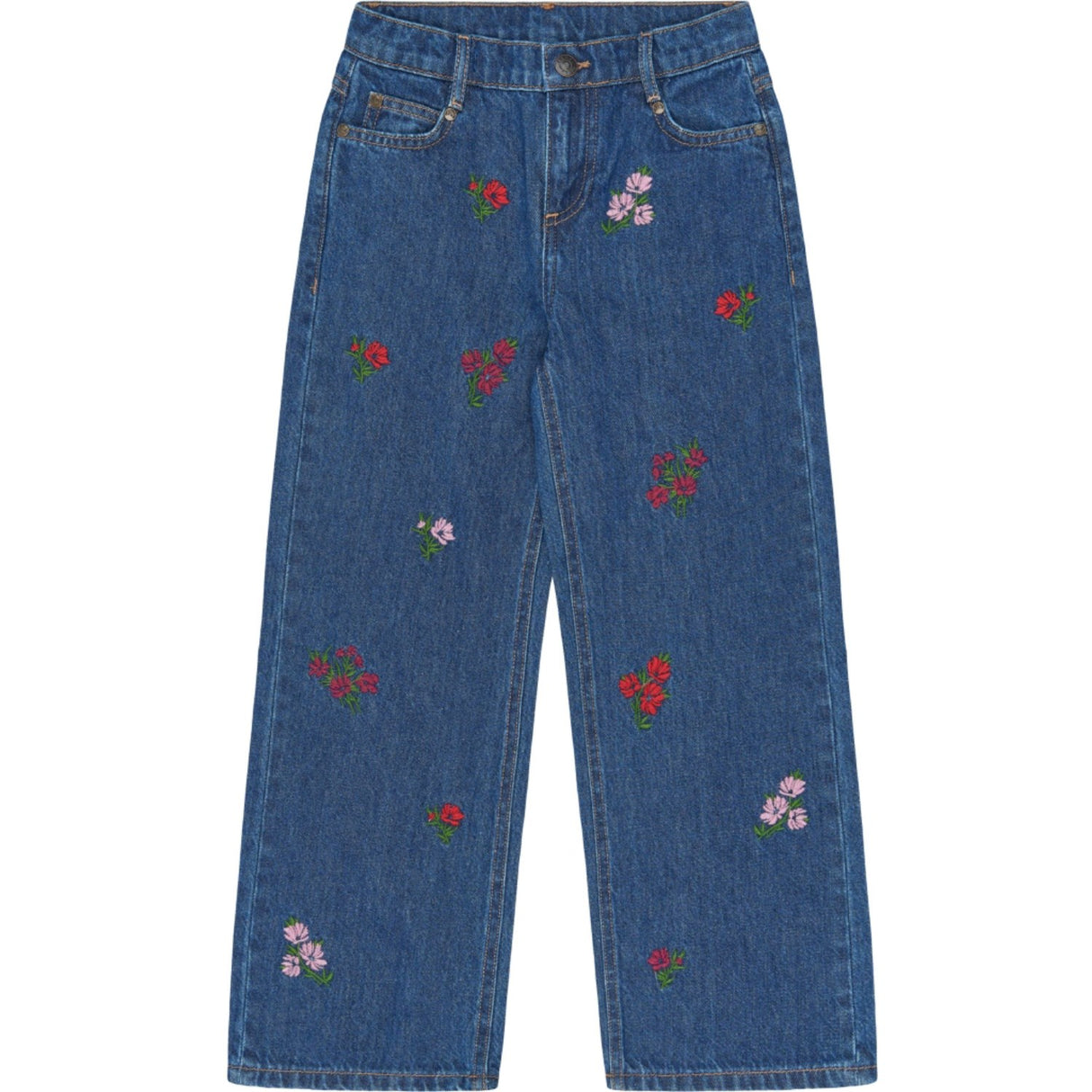 The New Medium Blue Denim Emb Tnvincetta Wide Fit Jeans