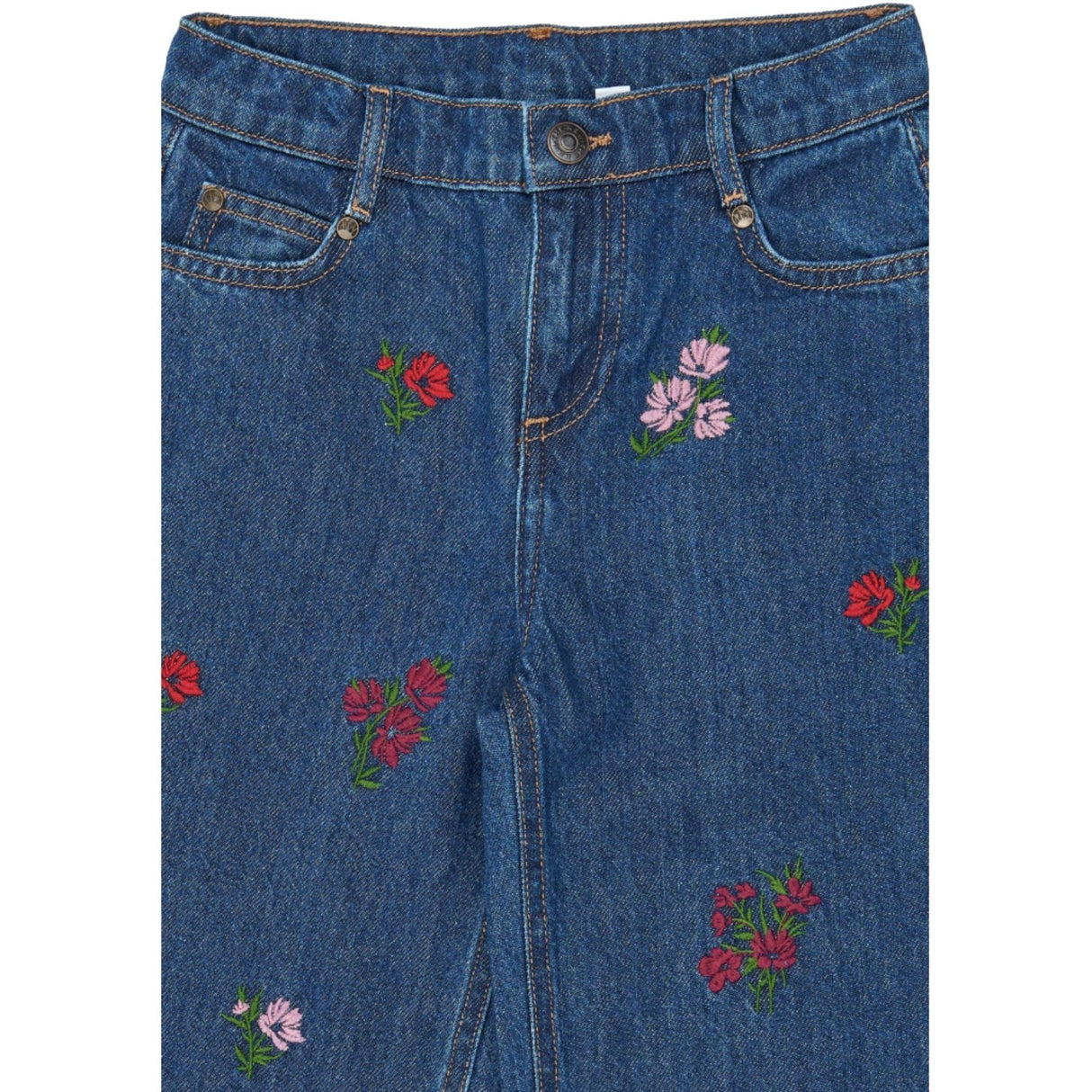 The New Medium Blue Denim Emb Tnvincetta Wide Fit Jeans