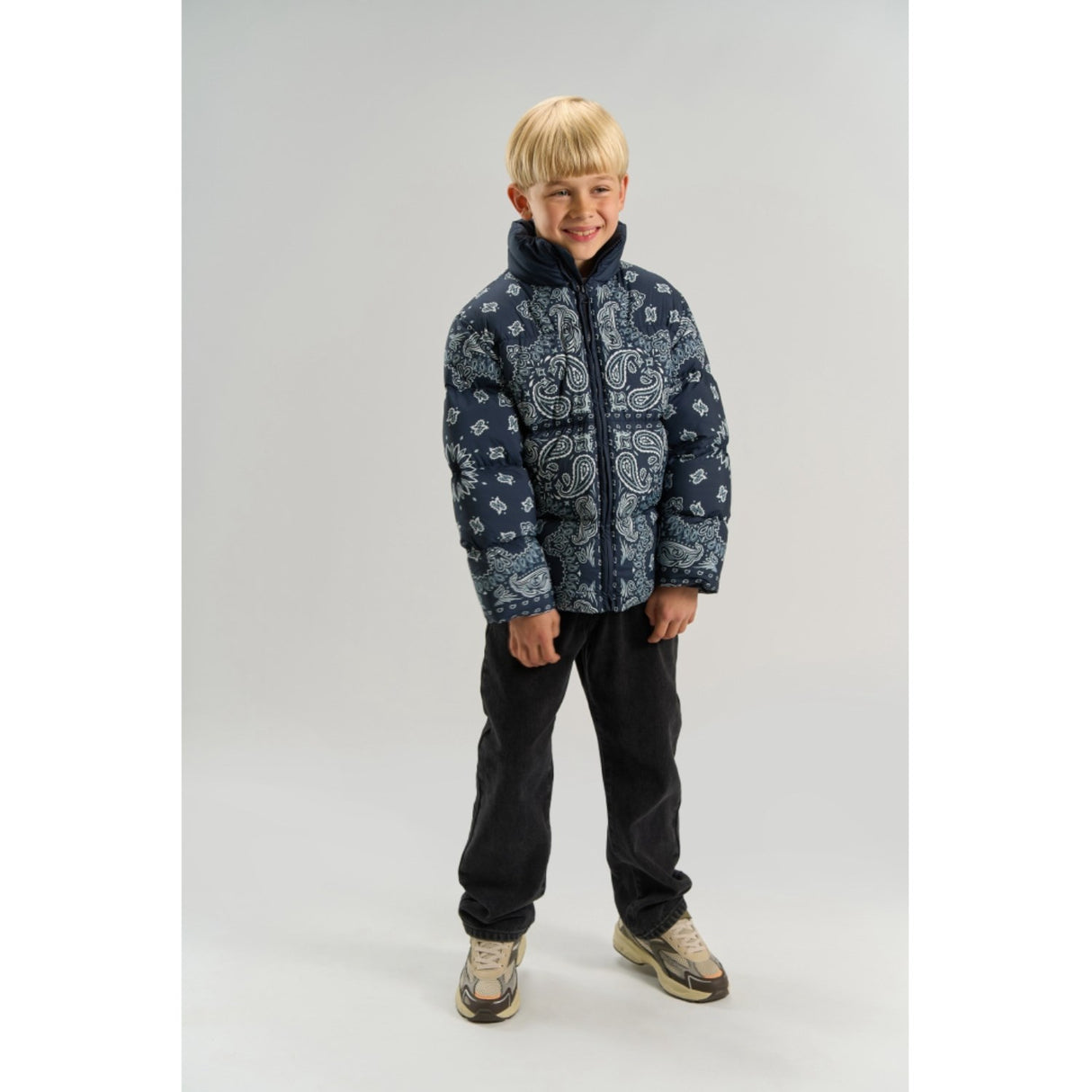 The New Navy Blazer AOP Tnullvar Puffer Jakke