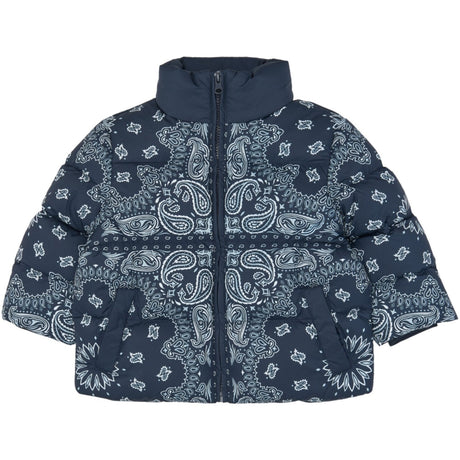 THE NEW Siblings Navy Blazer AOP Tnstulrik Puffer Jakke