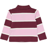 THE NEW Siblings Burgundy Striped Tn Tnstvidalia L_S Pique Polo