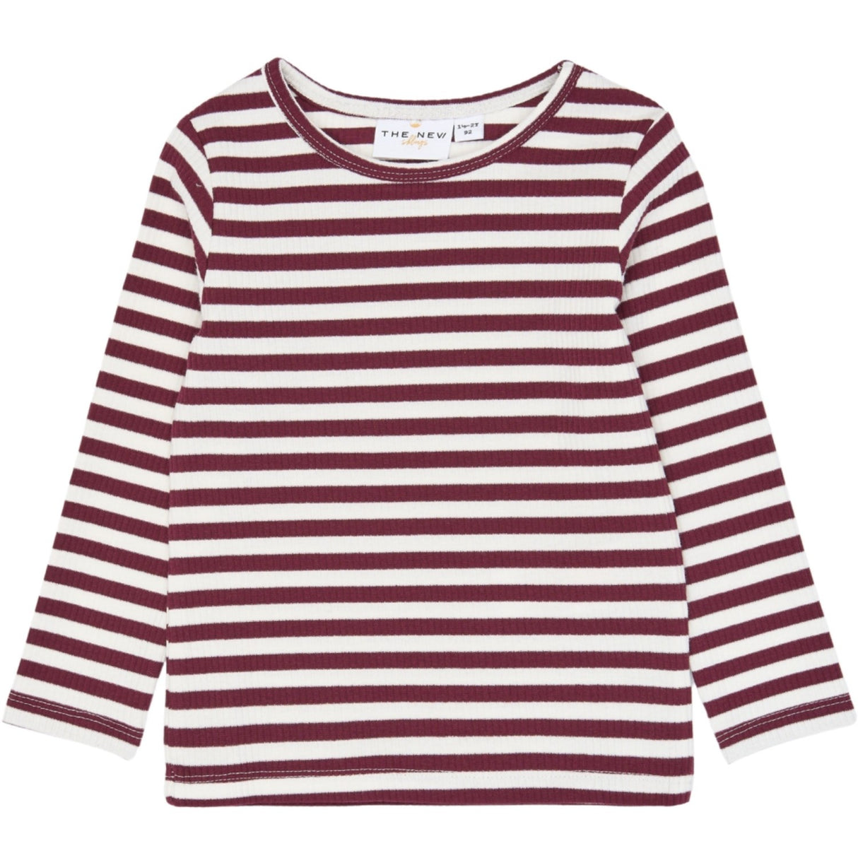 THE NEW Siblings Gardenia Striped Tnstfro L_S Rib Tee
