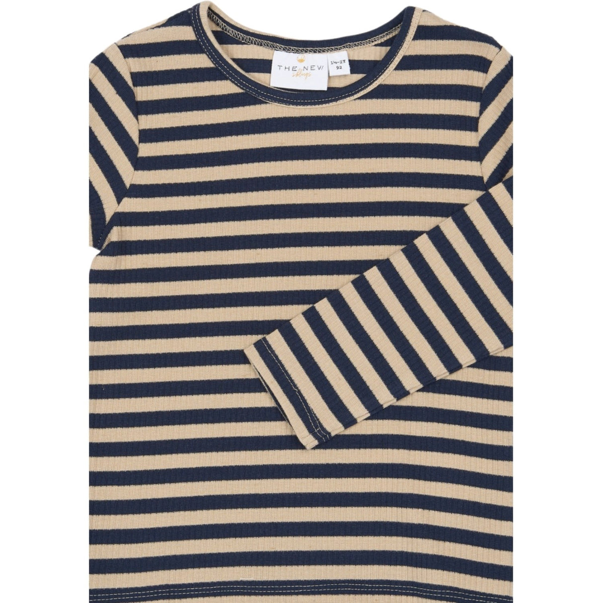 THE NEW Siblings Navy Blazer Striped Tnstfro L_S Rib Tee