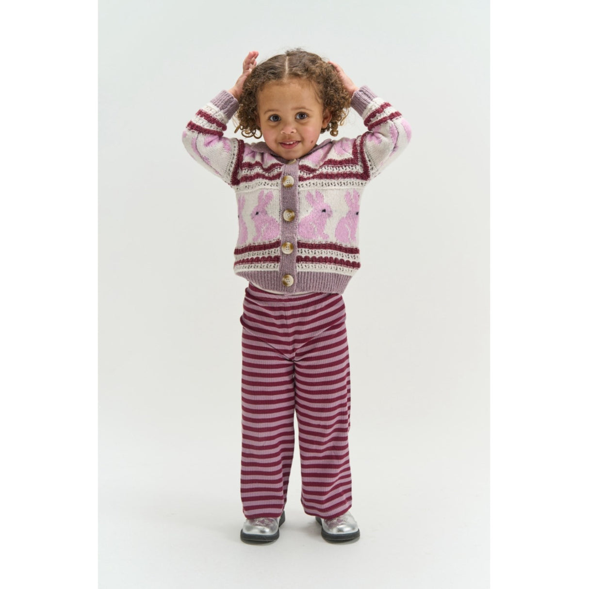 THE NEW Siblings Elderberry Striped Tn Tnstfro Wide Rib Bukser