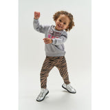 THE NEW Siblings Taupe Gray AOP Tn Tnstverde Leggings