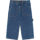 THE NEW Siblings Medium Blue Denim AOP Tnstvilfredo Baggy Fit Worker Jeans