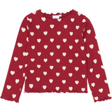 The New Rio Red AOP Tn Tnholiday Red Heart Rib Night Sæt