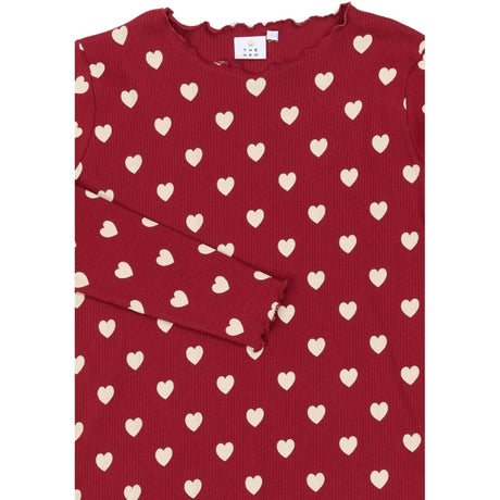 The New Rio Red AOP Tn Tnholiday Red Heart Voksen Rib Natsæt