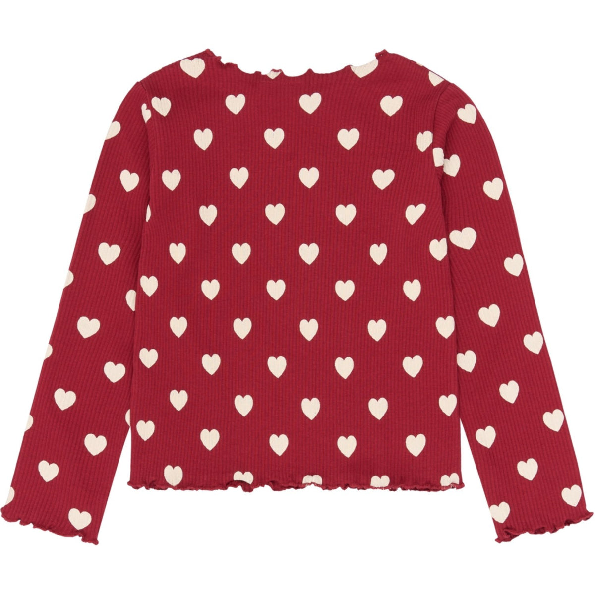 The New Rio Red AOP Tn Tnholiday Red Heart Rib Night Sæt