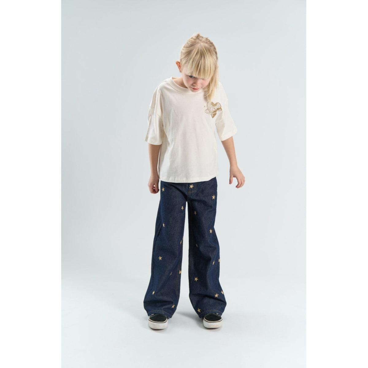 The New Medium Blue Denim AOP Tnyrsa Wide Fit Jeans