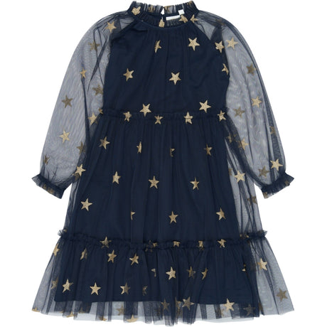 The New Navy Blazer AOP Tnyudelle Mesh L_S Kjole