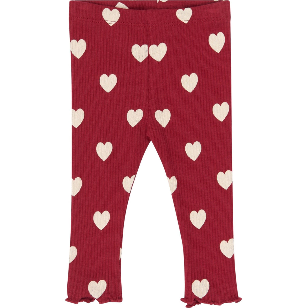 THE NEW Siblings Rio Red AOP Tn Tnsbholiday Red Heart Rib Leggings
