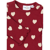 THE NEW Siblings Rio Red AOP Tn Tnsbholiday Red Heart L_S Rib Body