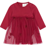 THE NEW Siblings Rio Red Emb Tnsbynalla L_S Mesh Bodydress