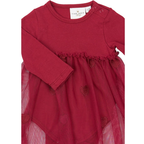 THE NEW Siblings Rio Red Emb Tnsbynalla L_S Mesh Bodydress