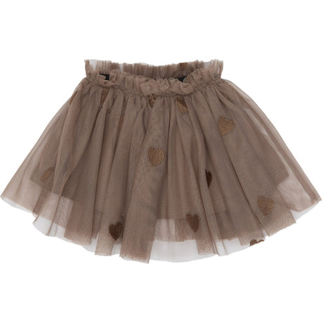 THE NEW Siblings Taupe Gray Emb Tn Tnsbynalla Mesh Nederdel