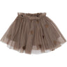 THE NEW Siblings Taupe Gray Emb Tn Tnsbynalla Mesh Nederdel