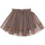 THE NEW Siblings Taupe Gray Emb Tn Tnsbynalla Mesh Nederdel