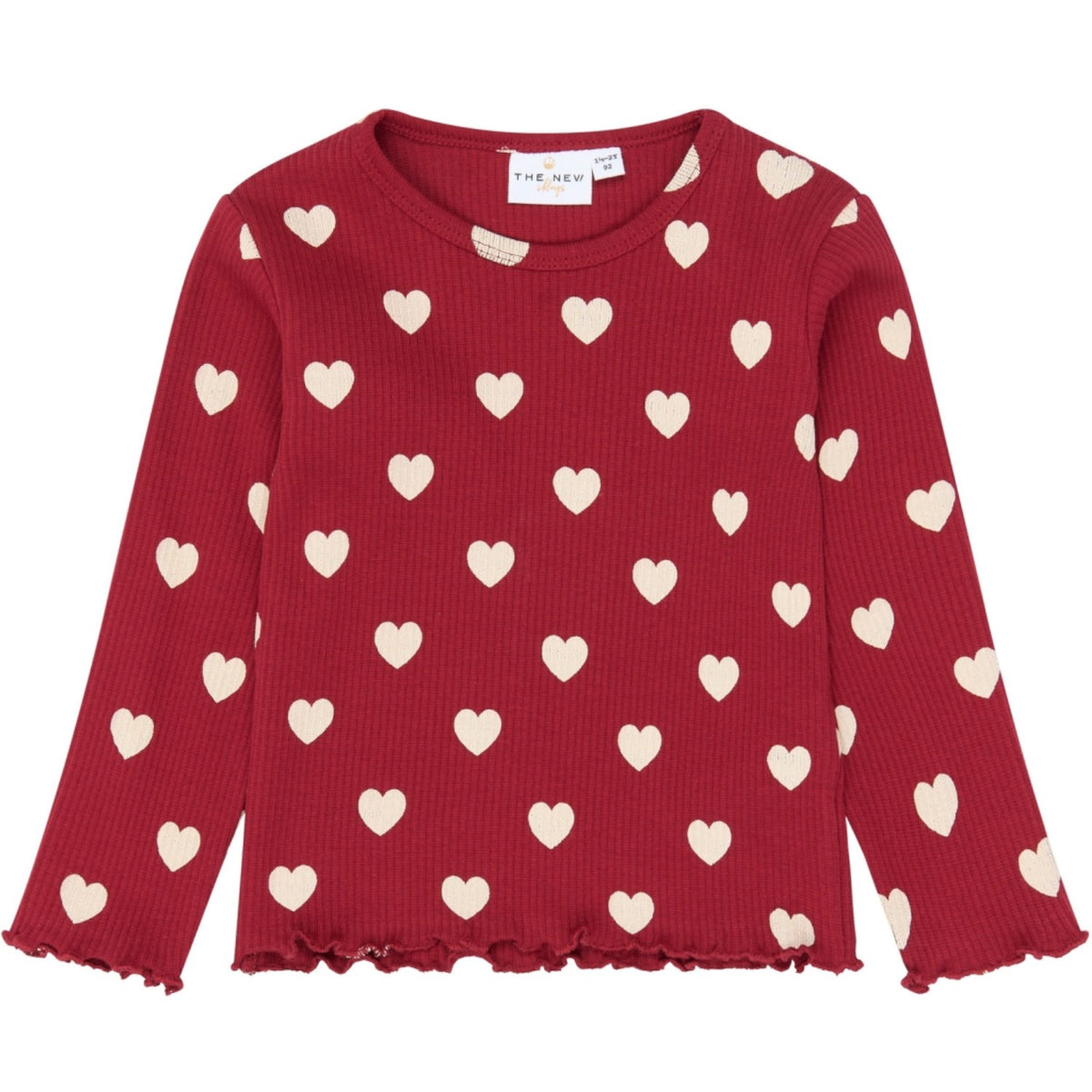 THE NEW Siblings Rio Red AOP Tn Tnstholiday Red Heart Rib Night Sæt