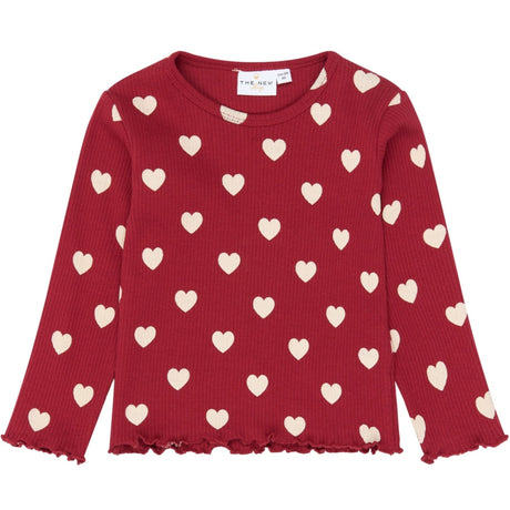 THE NEW Siblings Rio Red AOP Tn Tnstholiday Red Heart Rib Natsæt