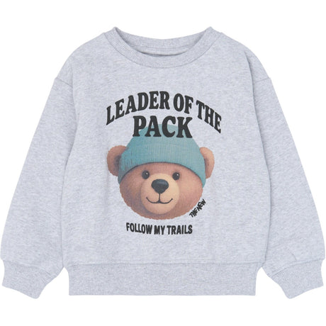 THE NEW Siblings Light Grey Melange Tnstyvan Os Sweatshirt