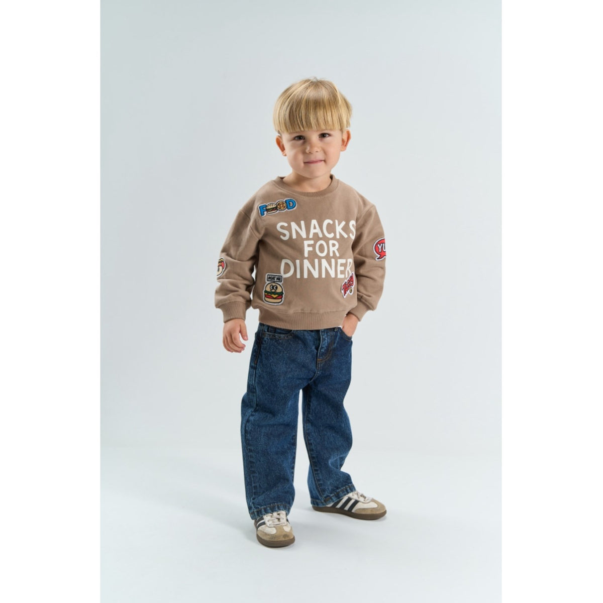THE NEW Siblings Taupe Gray Tn Tnstyoung Os Sweatshirt