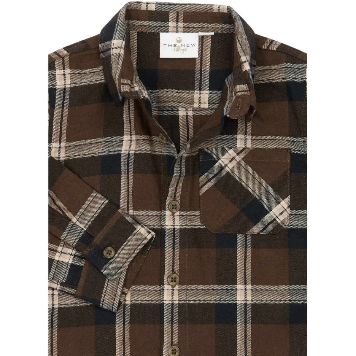 THE NEW Siblings Navy Blazer Check Tnstyaki L_S Flannel Skjorte