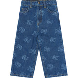 THE NEW Siblings Medium Blue Denim AOP Tnstyale Baggy Fit Jeans