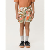 Les Deux Kids Raw Sienna Orange Palm AOP Shorts KIDS