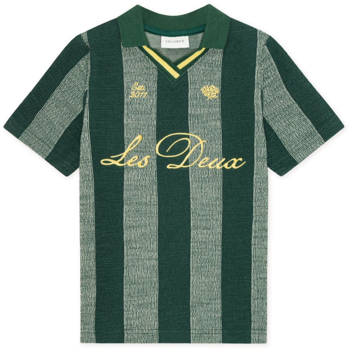 Les Deux Kids Pine Green Jacquard Football Jersey KIDS