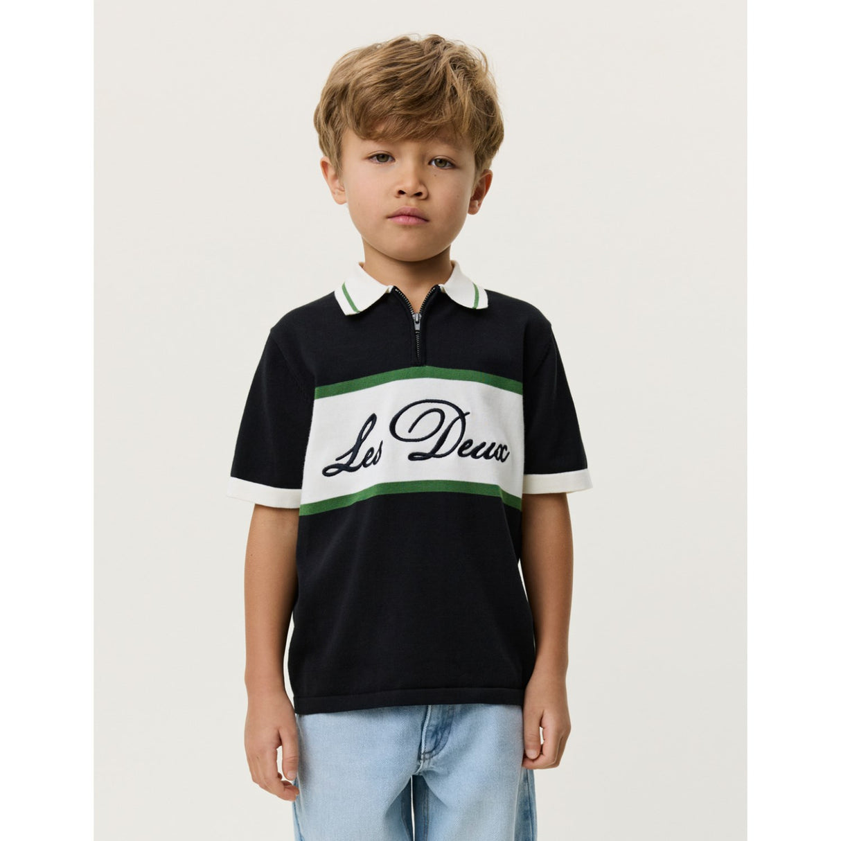 Les Deux Kids Tap Shoe Black Strikket Lynlås Polo KIDS