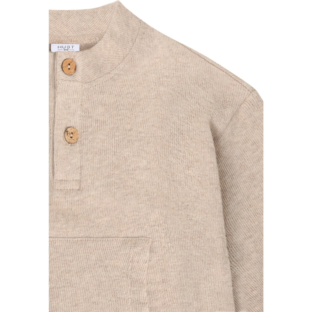 Hust & Claire Beige Melange Sigurt Fine Strik