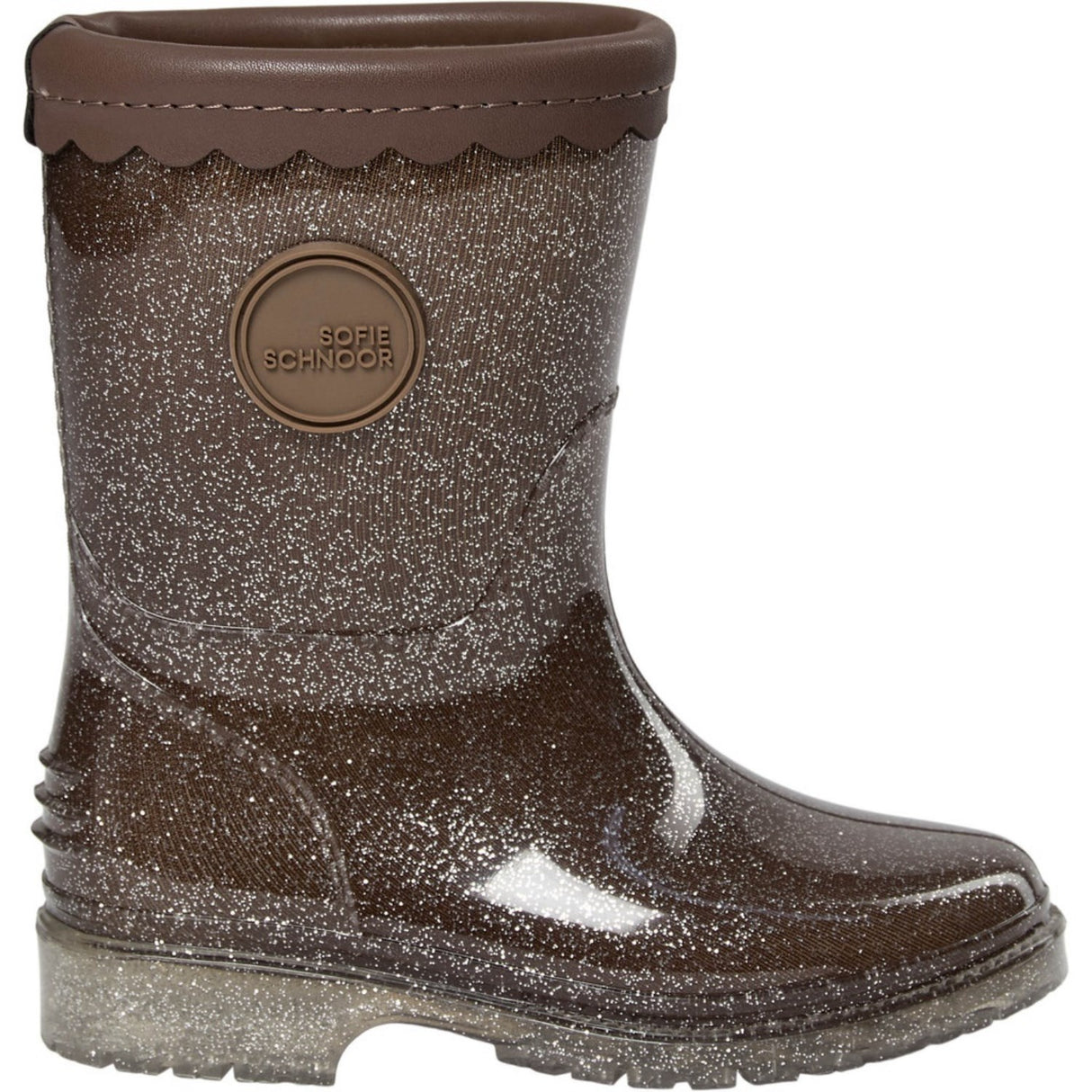 Sofie Schnoor Dark Brown Mellykb Rubber Støvle M/ Liining