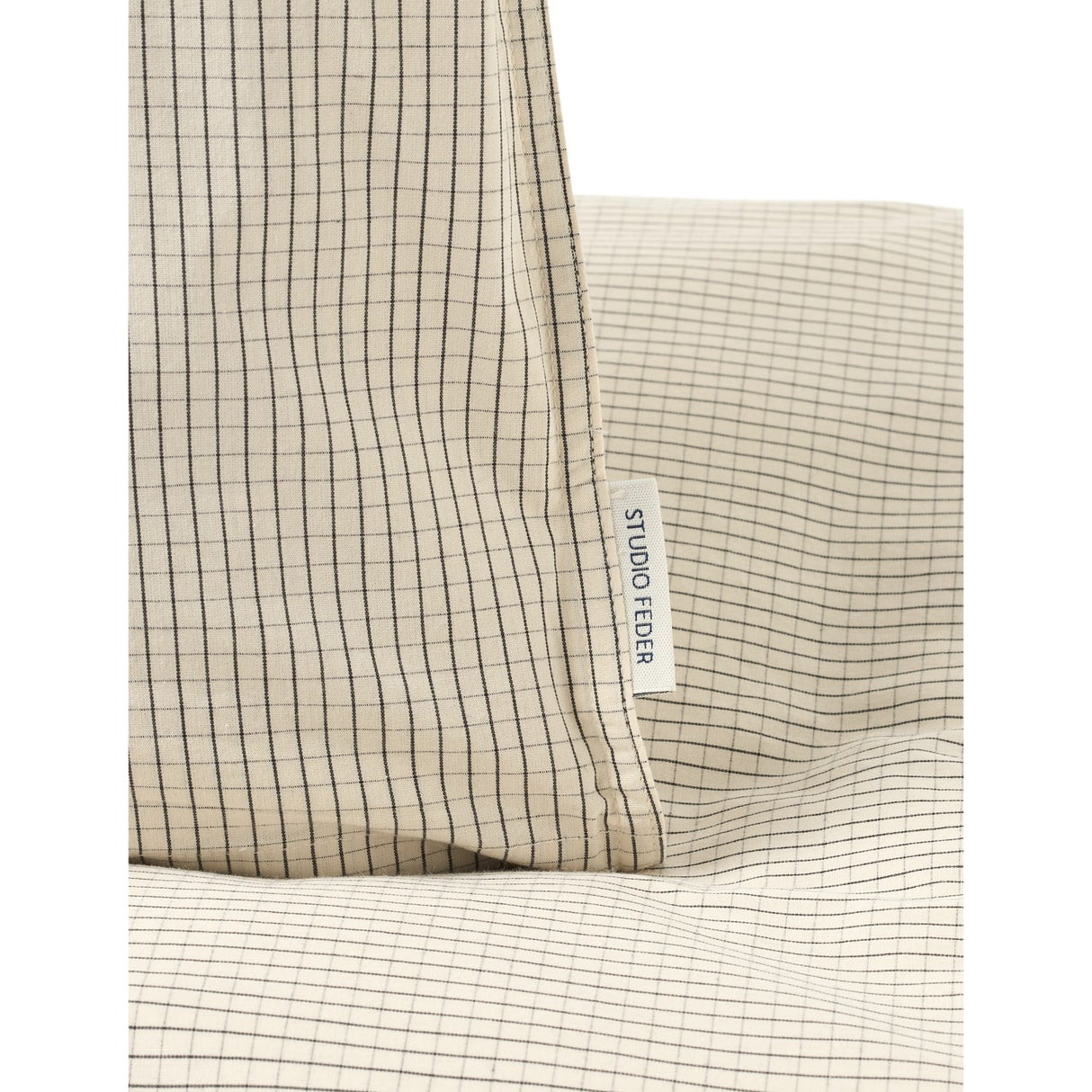Studio Feder Creme Black Plaid Sengetøj Percale