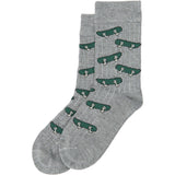 minipop® Light Grey Melange Mats Bambus Strømpe