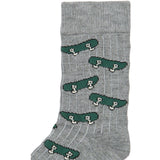 minipop® Light Grey Melange Mats Bambus Strømpe