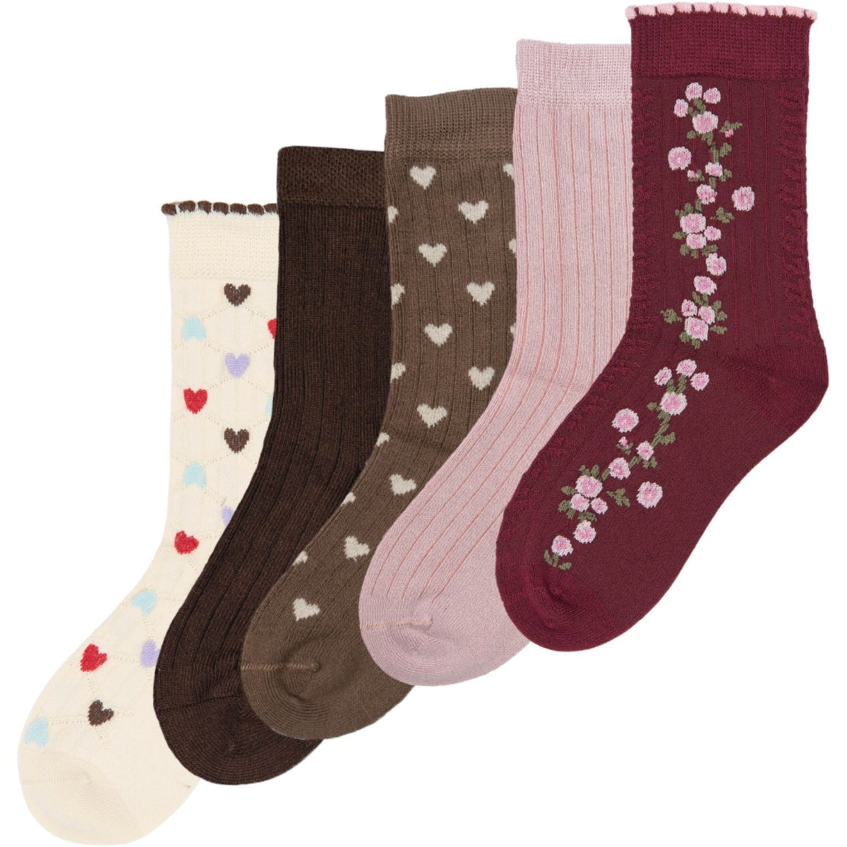 minipop® Coffee Brown Mena Bambus Strømper 5-Pack