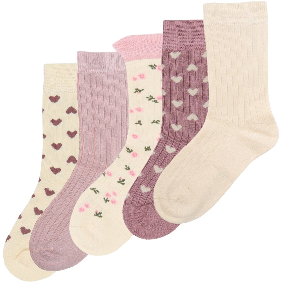 minipop® Pale Pink Mabelle Bambus Strømper 5-Pack